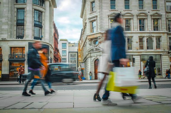 walking on a UK street